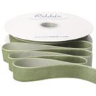 Fita decorativa Ribbli Sage Green Velvet 2,5 cm, bobina de 23 mm