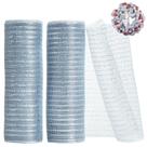 Fita decorativa TONIFUL 2 rolos 10" Silver Mesh 20 m