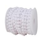 Fita decorativa YoungJewl Pearl Beads Garland 10m 8mm branca