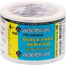 Fita Dupla Face Adelbras Acrilica Transparente 18X 30M - Kit C/4
