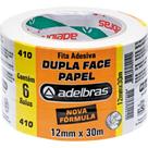 Fita Dupla Face Adelbras De Papel Branca 12 X 30M Flowpack - Kit C/6 Fita Dupla Face Adelbras De Papel Branca 12 X 30M Flowpack - Kit C/6