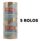 Fita Empacotar Marrom Fit-Pel 45mm x 45m - Pacote com 5 Unidades