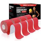 Fita esportiva EVERLIT Kinesiology, pacote com 4 tiras pré-cortadas de 25 cm