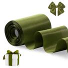 Fita FAKILO de cetim verde oliva com 10 cm x 20 m de largura para decoração