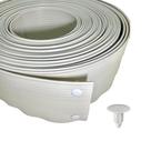Fita Fechamento De Portão Branco 25m X 10cm + Arrebites