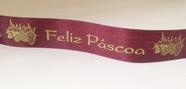 Fita Feliz Páscoa 21 mm Fitex - Fita de Tafetá para Embalagens