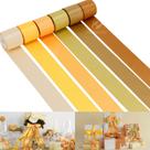 Fita HUIHUANG Gold Satin Silk 3,8 cm de largura 6 rolos x 4,5 m Fita HUIHUANG Gold Satin Silk 3,8 cm de largura 6 rolos x 4,5 m