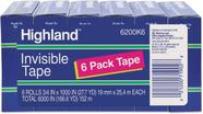 Fita invisível Highland 6 Rolls 19 mm x 25 m