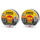 Fita isolante 3m scotch 33+ 20 metros kit 2 peças