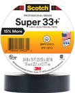 Fita isolante 3M Scotch Super 33+ 19 mm x 23 m preta, pacote com 10