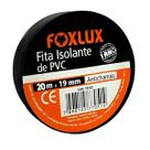 Fita Isolante de PVC Antichamas 20M x 19mm Preta 1 Unidade Foxlux Fita Isolante de PVC Antichamas 20M x 19mm Preta 1 Unidade Foxlux