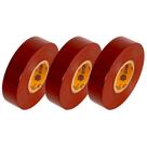Fita isolante GTSE Brown Waterproof 19 mm x 20 m, pacote com 3