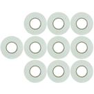 Fita isolante Sunlite 41325-SU PVC, pacote com 10, 18 m x 1,9 cm, branca