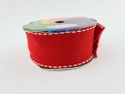 Fita Jeans Sinimbu Cor 05 Vermelho pesponto branco - 38mm / 10 metros