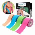 Fita Kinesio Academia Musculação Bandagem Tape Elástica Dores Muscular Fisioterapia 5mX5cm Cores Sortidas Fita Kinesio Academia Musculação Bandagem Tape Elástica Dores Muscular Fisioterapia 5mX5cm Cores Sortidas