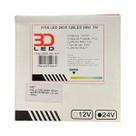 Fita Led 24V 12W/M 3000K 120Led IP20 (Rolo 5ml) - 3D Led - 55063