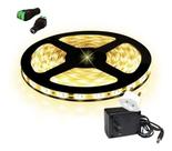 Fita Led 2835 Quente 5 Metros 127V Ou 220V Fonte E Conector