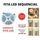 Fita LED 3528 120 LEDs 10 Metros Sequencial 24V Branco Quente 3000K
