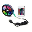 Fita Led 5050 Rgb Controle Remoto 3m 5v Usb Para Tv Pc Carro