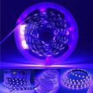 Fita LED 5050 UV Ultravioleta Luz Negra 60 LED's SMD 5 Metros IP20 12V