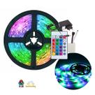 Fita Led 5m Rolo Rgb 300 Led + Controle + Fonte