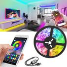 Fita LED Bluetooth Com 90 LEDs 5050 RGB Controle APP Pra conputador tv Com 3 Mts FITADY8802