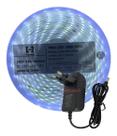 Fita Led Branco Frio Com Fonte 5050 5 Metros Prova Dagua Fita Led Branco Frio Com Fonte 5050 5 Metros Prova Dagua