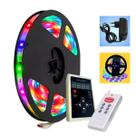 Fita Led Digital 5 Metros Rgb 328 Efeitos + Controle E Fonte