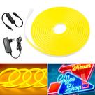 Fita Led Neon 5m Alaranjada 12v Com Fonte 3A e Interruptor P4