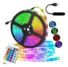Fita LED RGB 5 Metros Com Controle Remoto, Sensor de Som