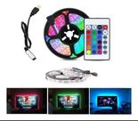 Fita led rgb 5050 3 metros USB com Controle remoto prova dágua