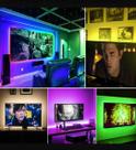 Fita led rgb 5050 3 metros USB com Controle remoto prova dágua