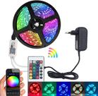 Fita Led Rgb 5050 Usb 5 Metros Pc Tv Wifi Bluetooth Musical Fita de led rgb com sensor de música