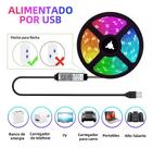 Fita Led Usb Smd Bluetoofh Rgb Colorida 16 Cores 5m