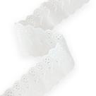 Fita Lese Laise Bordado Inglês 7,5cm X 13,7m Branco - 5 Un Fita Lese Laise Bordado Inglês 7,5cm X 13,7m Branco - 5 Un
