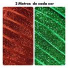 Fita Lurex Esponjada Glitter Kit Natal 4m 10mm Escolha Cor Fita Lurex Esponjada Glitter Kit Natal 4m 10mm Escolha Cor