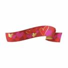 Fita Maxi Com Amor 32mmx100m Vermelho/Ouro, Albano.