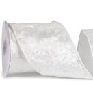 Fita MAYREEL Crushed Velvet White 10m para decoração de Natal
