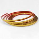 Fita Metalizada Auto Colante PVC 6,5mm p Decoração de Móveis e Paredes Dourado 5M