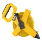 Fita metrica 50m vonder com fibra de vidro trena amarela com manivela