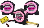 Fita métrica Benchmark Pink 7,5 m com frações magnéticas de 1/8 pol Fita métrica Benchmark Pink 7,5 m com frações magnéticas de 1/8 pol