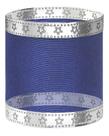 Fita Natalina Voil Aramada Azul Royal Ouro 5cm X 10m