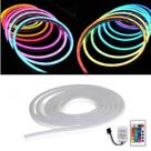 Fita Neon Mangueira Led RGB Flexível De Silicone 16 Cores 5M 12V Com Controle Remoto Para Letreiros Placas E Desenhos