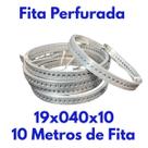 Fita Perfurada De Aço 19mm X 10 Metros Cor Prateado