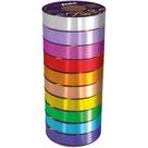 Fita Poli Lisa 15MM X 50M Cores Sortidas Pacote com 10 Fita Poli Lisa 15MM X 50M Cores Sortidas Pacote com 10