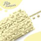 Fita Pompom Amarelo Bebê 30mm Rolo Com 25 Metros - Nybc