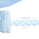 Fita Pompom Azul Bebê 10mm Rolo Com 25 Metros - Nybc