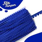 Fita Pompom Azul Royal 10mm Rolo Com 25 Metros - Nybc