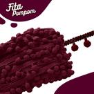 Fita Pompom Bordo 20mm Rolo Com 25 Metros - Nybc Fita Pompom Bordo 20mm Rolo Com 25 Metros - Nybc