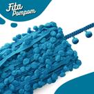 Fita Pompom Turquesa Escuro 20mm Rolo Com 25 Metros - Nybc Fita Pompom Turquesa Escuro 20mm Rolo Com 25 Metros - Nybc